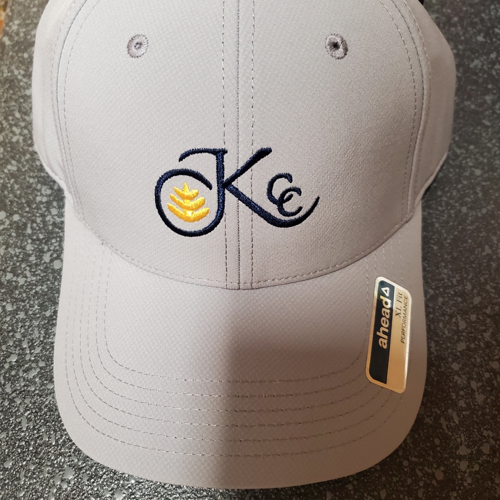 Gray Embroidered Men's Golf Cap